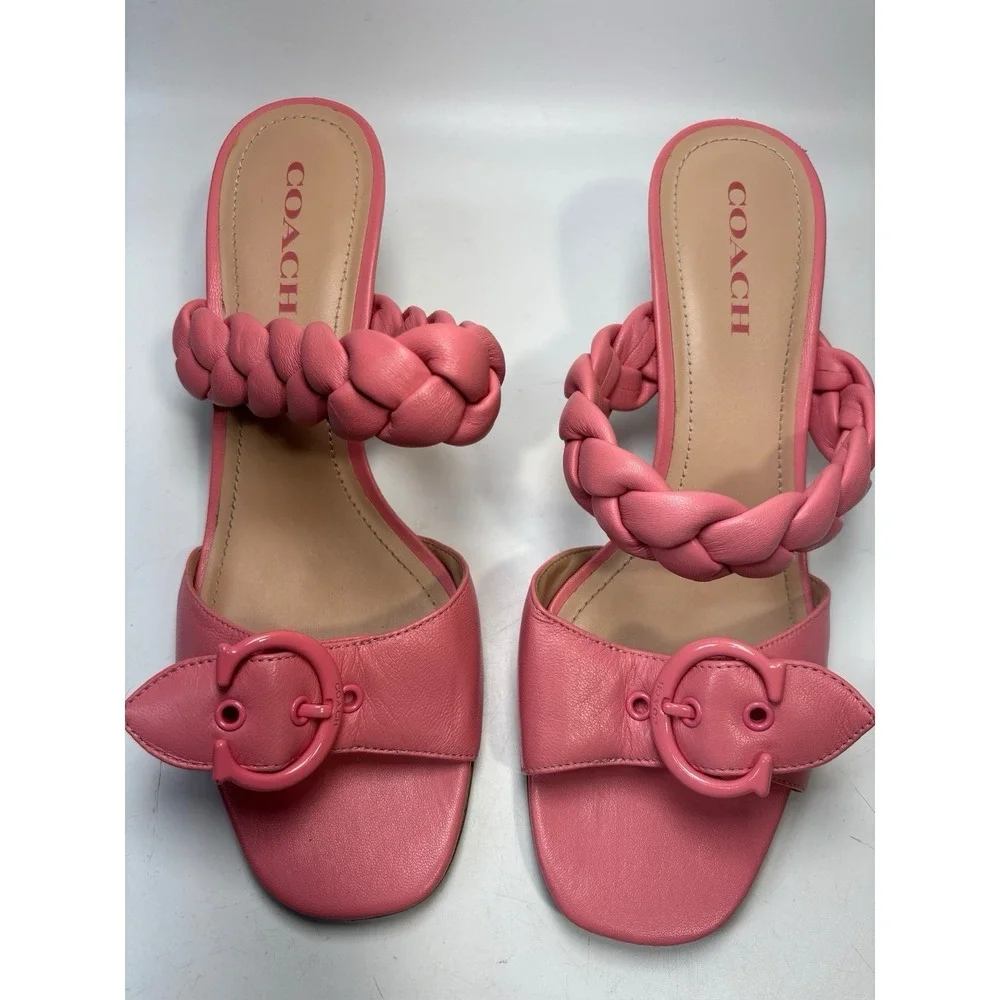 Coach Mollie Sandals Taffy Pink Baby Doll Summer Beach Size 10 MSRP: $165.00